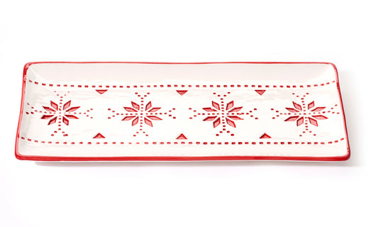 Nordic Snowflake Rectangular Plate