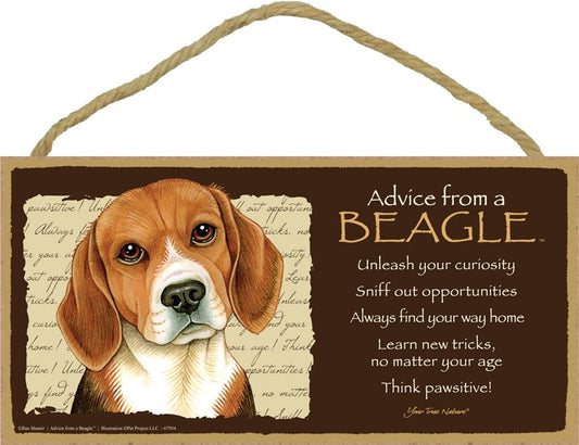 ADVICE FROM A BEAGLE SIGN