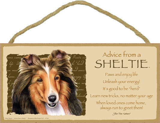 ADVICE FROM A SHELTIE SIGN