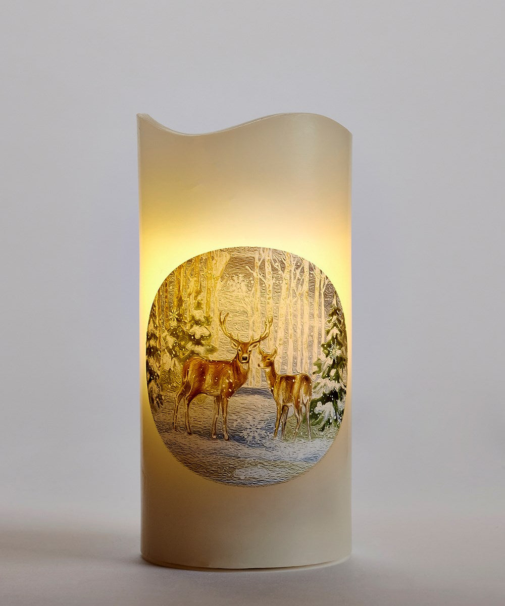 Reindeer Projection Candle