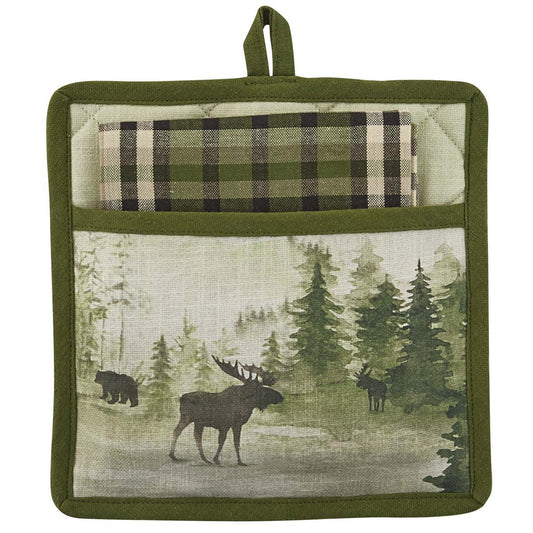 Pocket Potholder Set Watercolor Wildlife