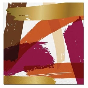 Fall Brush Stroke Beverage Napkins