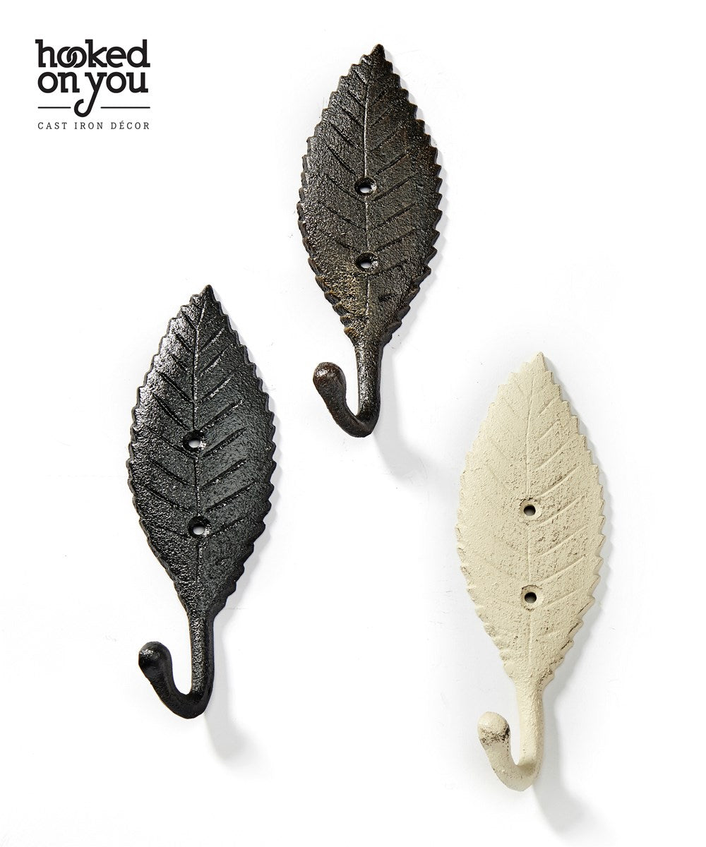 Leaf Cast Iron Wall Hook