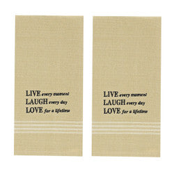 Live Every Moment Dishtowel Set of 2