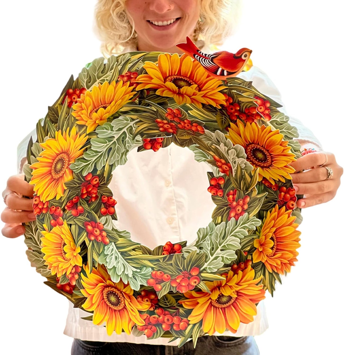 Harvest Wreath Pop Up Card 15"
