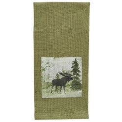 MOOSE WATERCOLOR DISHTOWEL