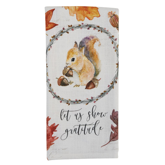 Harvest Home Squirrel Towel 18X28