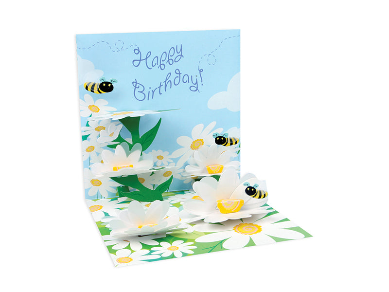 Bees & Daisies Pop Up Card