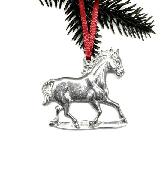 HORSE PEWTER ORNAMENT