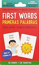 English Spanish First Words Cards