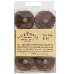6Pk Burnt Mustard Timer Tealight