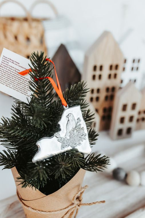 NEW YORK STATE PEWTER ORNAMENT