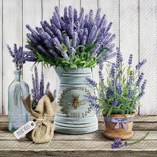 LG LAVENDER in Bucket NAPKINS
