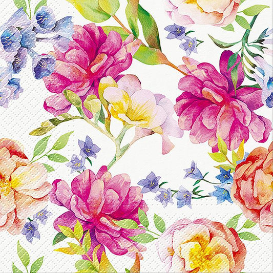 LG ORCHIDS AND PEONIES NAPKINS