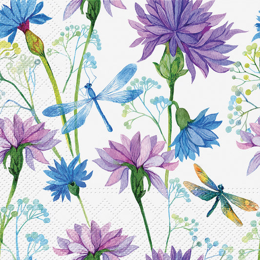 LG FLOWER AND DRAGONFLY NAPKINS
