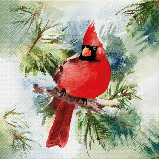 LG Winter Cardinal Napkins