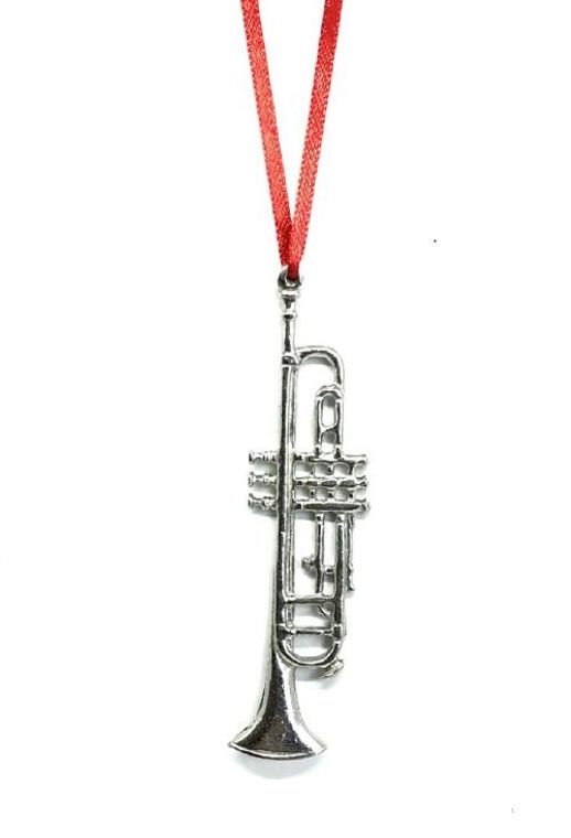 TRUMPET PEWTER ORNAMENT