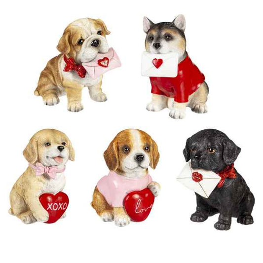 VALENTINE Dog Figurine