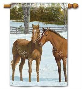 Winter Horse Flag