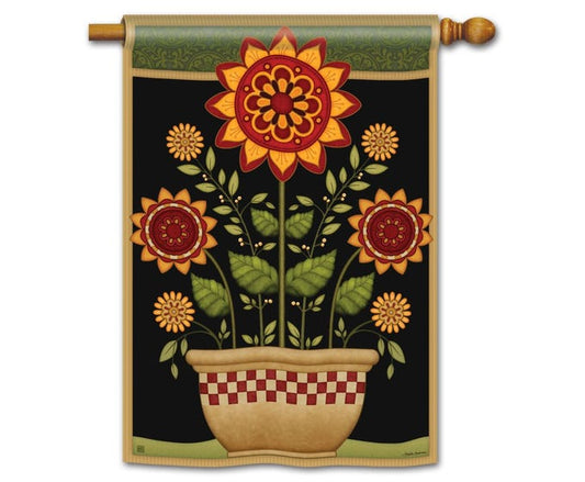 Primative Sunflowers Flag