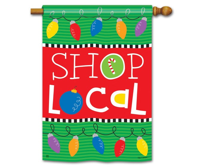 Shop Local Holiday Flag