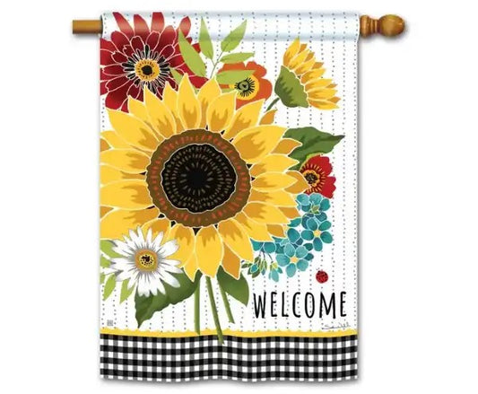 Sunflower Checks Standard Flag