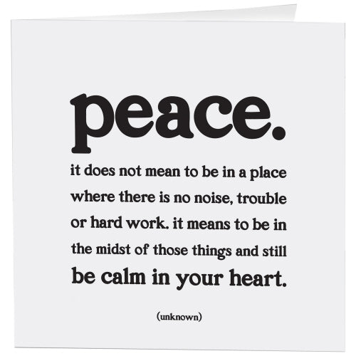 Peace Card