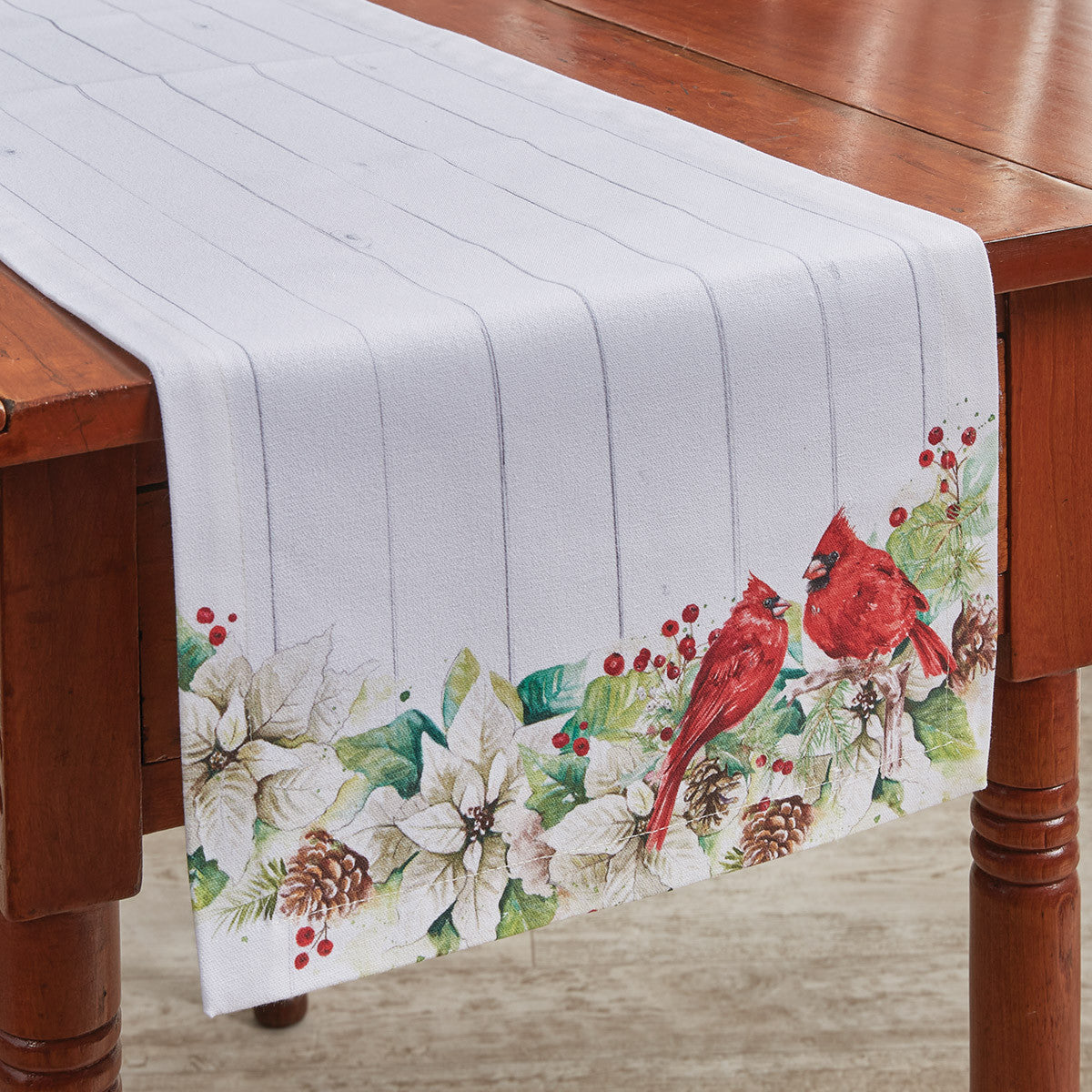 13X36 Runner Poinsettia Pine