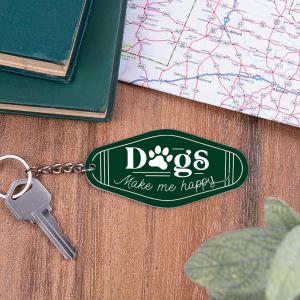 DOGS MAKE ME HAPPY KEYCHAIN