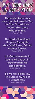 PUT YOUR HOPE BOOKMARK Pack 10