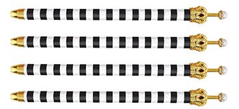 B/W STRIPE Crown Pen