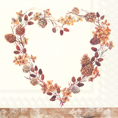 Fall Heart Cocktail Napkins
