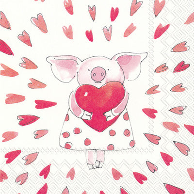 PIGGY LOVE BEVERAGE NAPKINS
