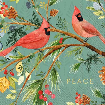 CARDINAL PEACE Cocktail Napkins