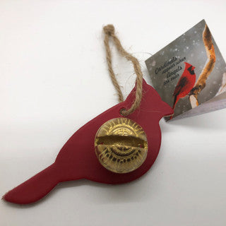 RED CARDINAL BRASS BELL ON ROPE