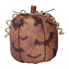 Large Bat Fabric Pumpkin