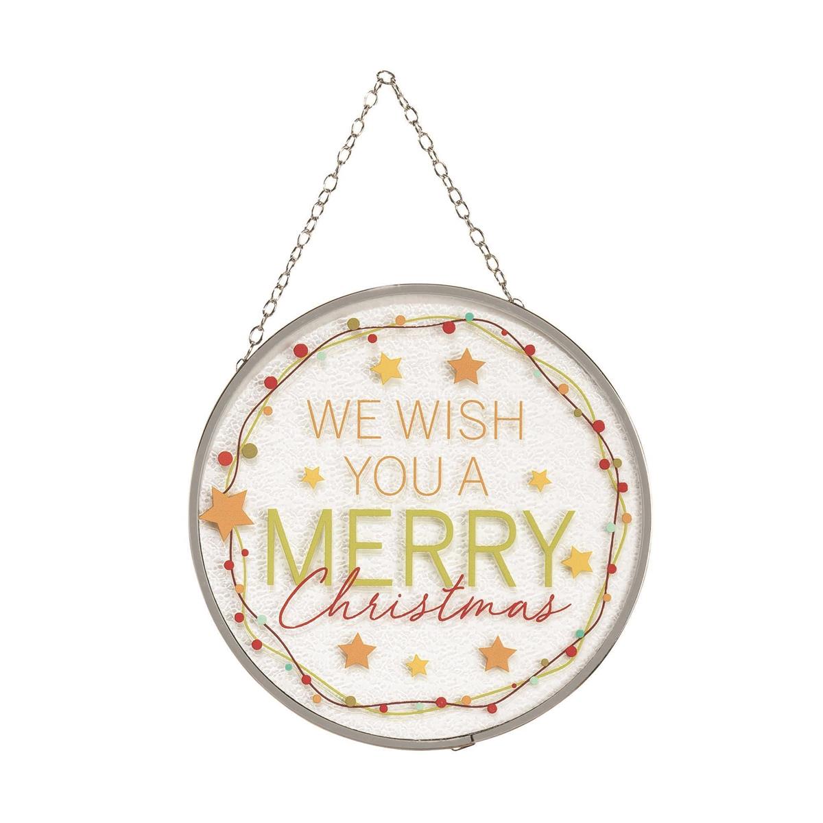 MERRY CHRISTMAS CRYSTAL SUNCATCHER