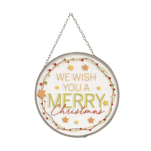 MERRY CHRISTMAS CRYSTAL SUNCATCHER