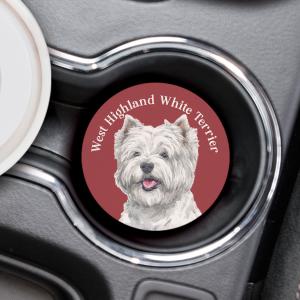 Westie Car Coaster