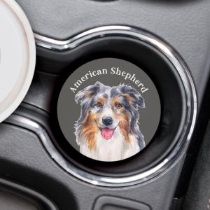 AMERICAN SHEPHERD DOG Car Coaster