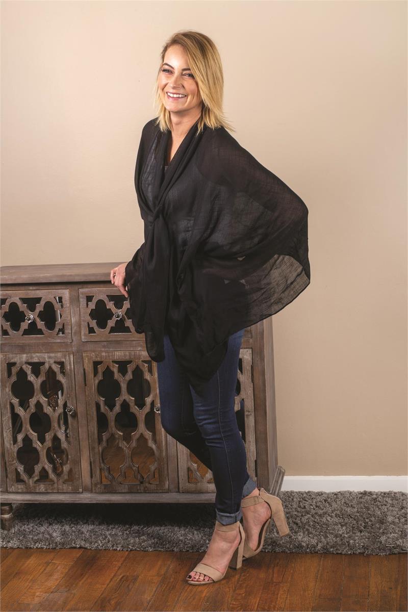 BLACK FASHION WRAP