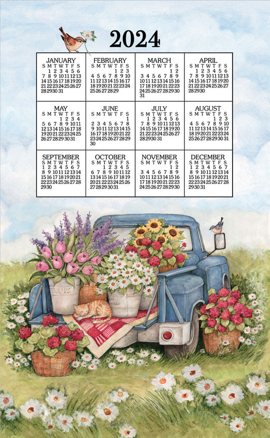 2024 Flower Truck Calendar Towel