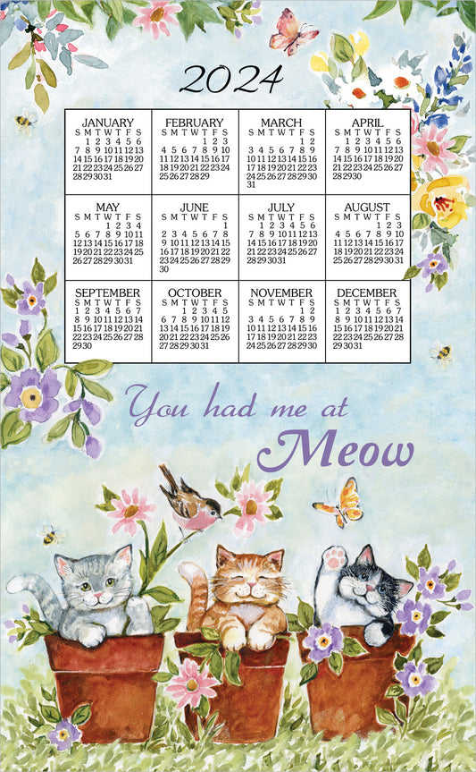 2024 Sweet Kitties Calendar Towel