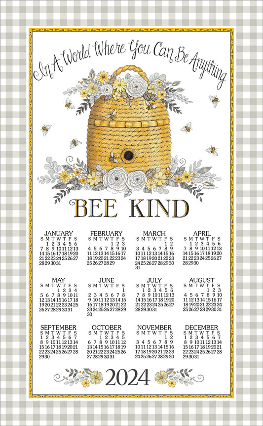 2024 Bee Kind Calendar Towel