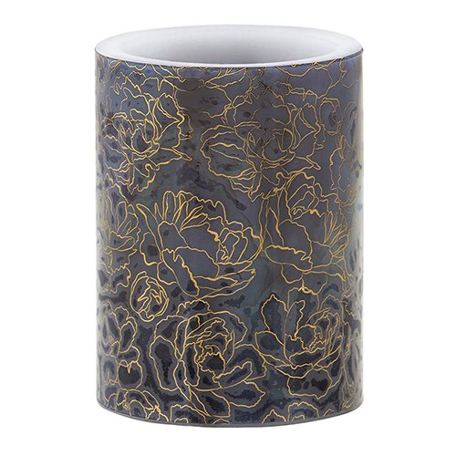 BLUE FLORAL 3X4 Led Candle