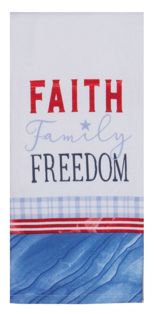FAITH FAMILY FREEDOM DUAL PURPOSE TOWEL