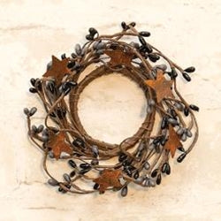 2" Gray Black Pip & Star Ring