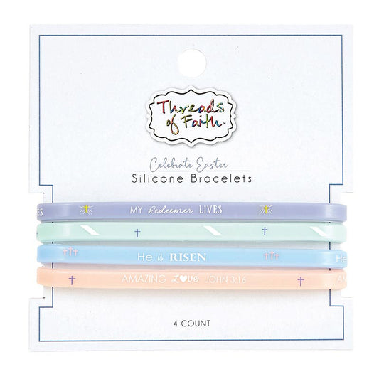 Bracelet Set of 4- Easter Silicone