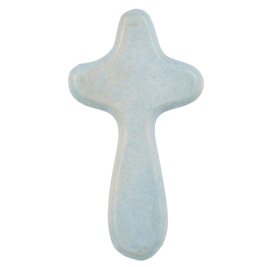 Blue Wooden Hand Held Cross