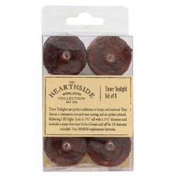6Pk Burnt Burg Timer Tealight